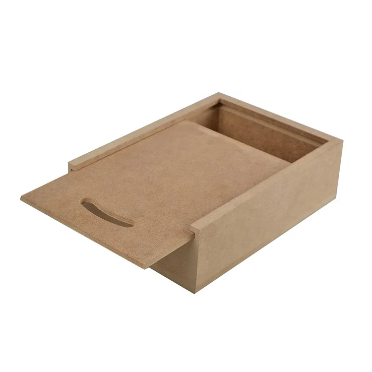 Customized MDF wooden boxes with sliding lid