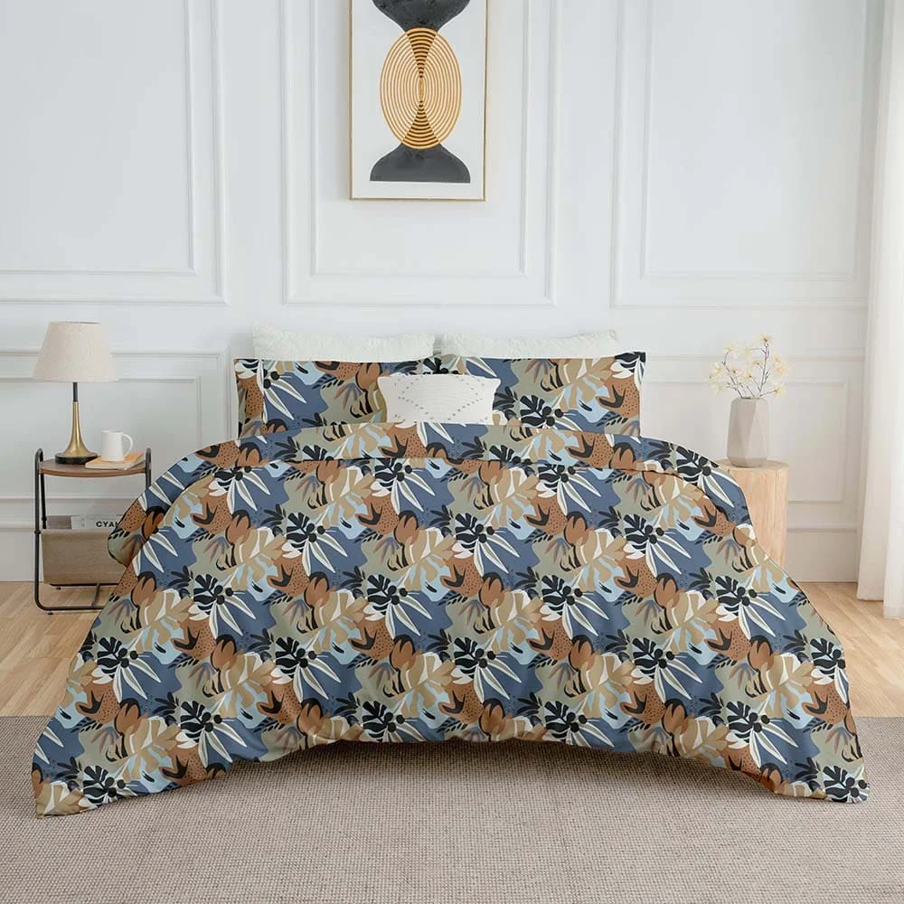 Wholesale Customized Microfiber Duvet Cover Quilt Set Floral Printed for Hotels Bulk Supplier