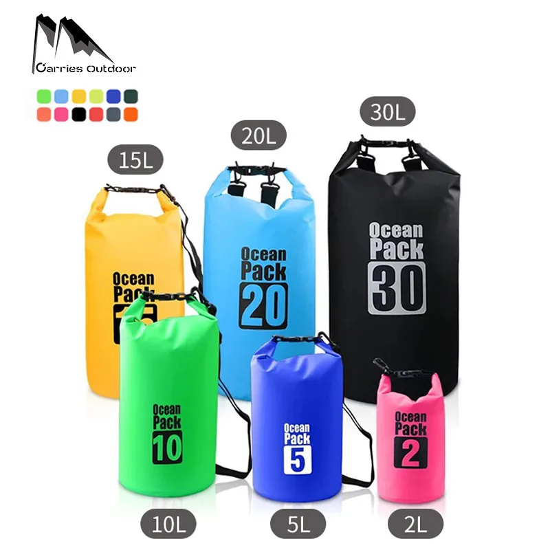 Waterproof Dry Bag Roll Top Dry Compression Sack Keeps Gear Dry for Kayaking, Beach, Rafting, Boating, Hiking, Camping