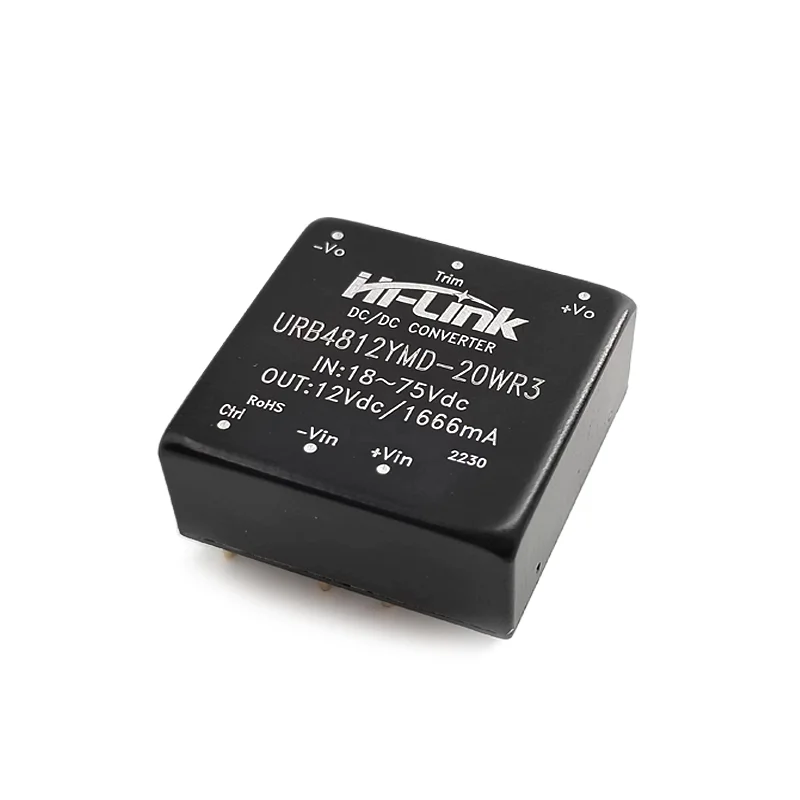 DC DC converter small size 20w 48v to 12v output 91% efficiency smart electronic power supply module URB4812YMD-20WR3