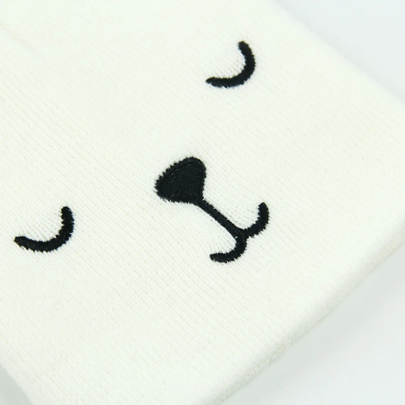 Модные зимние акриловые вязаные шапки с ушками на заказ для детей