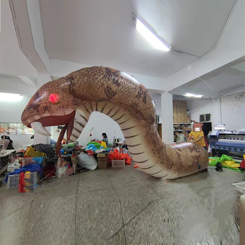 Giant Inflatable snake  Model Cartoon Inflatable Mascot Wild Tiger Event Decoration Inflatable Art Sculpture