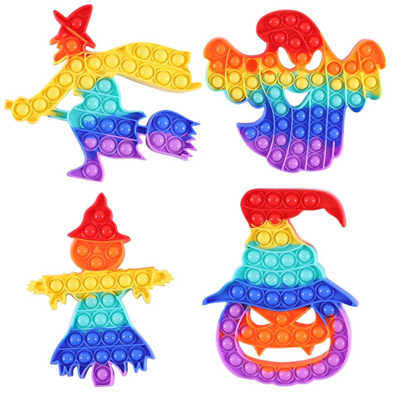 
2021 NEW Holloween Pumpkin poping it push bubble Sensory Squeeze Fidget Toys for Autism Learning Anxiety Stress Relief 