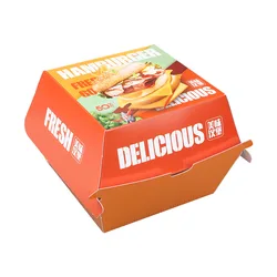 Custom Biodegradable Sugar Cane Bagasse Packaging Food Container Eco Friendly Sugarcane Burger Box
