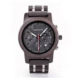 DODO DEER Popular bewel wooden watch Genuine Wood wood wristwatches in quartz watch For Men