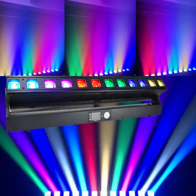 New Arrival Rolling LED Beam Light Pixel Zoom Matrix RDM Wall Washer 12x40W RGBW 4in1 LED Bar Beam Moving Head Wash Effect Light