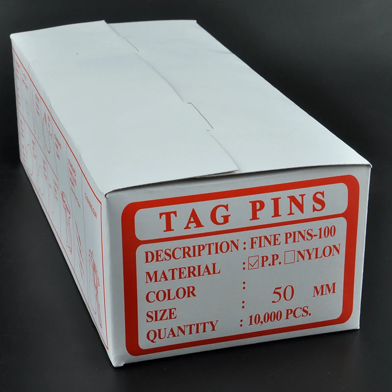 Factory Wholesale 50mm Blade Fine Plastic Needle I-shaped Plastic Label Safety Fine Needle Footwear Tag Fastener Label Needle