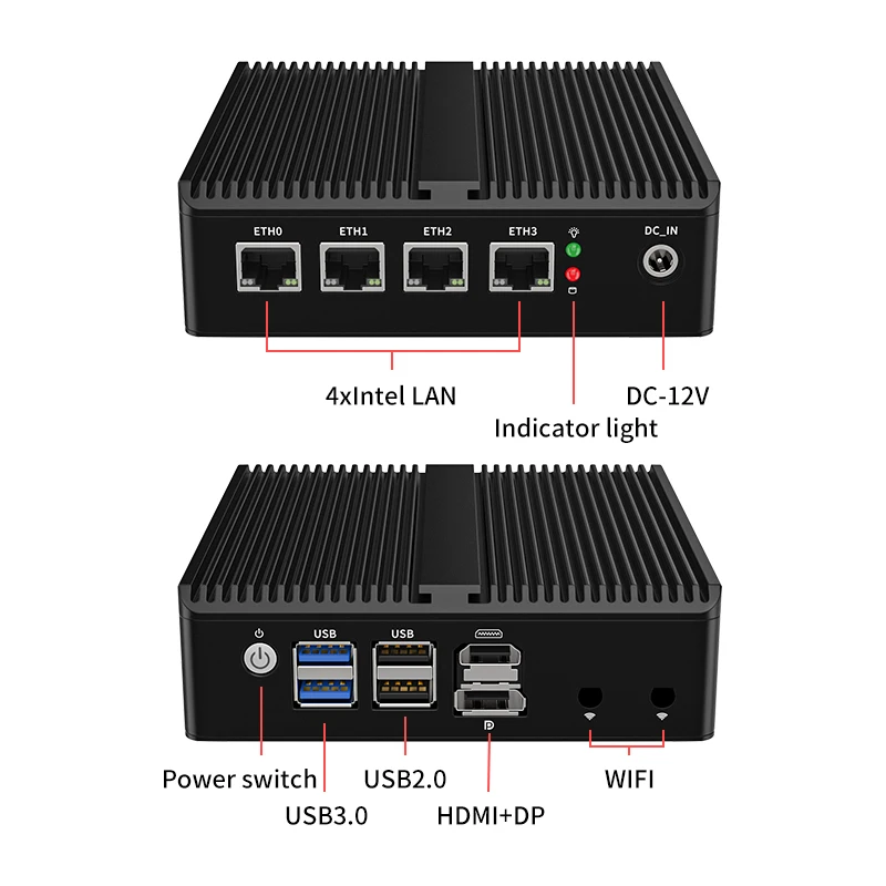 Мини-микроПК Guanfeng N100 с четырехъядерным процессомом, ОЗУ DDR5 4800 МГц, ОЗУ M.2, NVME, SD, HD-MI