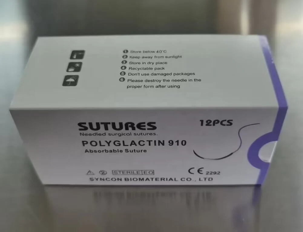 Surgical Suture Polyglactin 910 PGLA  Chromic catgut absorbable Silk Nylon Polypropylene Medical Sutures 75CM 45CM 30CM
