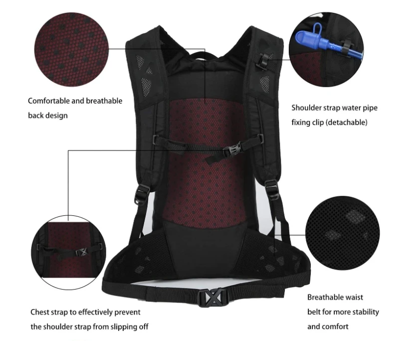 Outdoor Backpack for Biker Motor Cycling with Water Bladder Cycling Pack Backpack