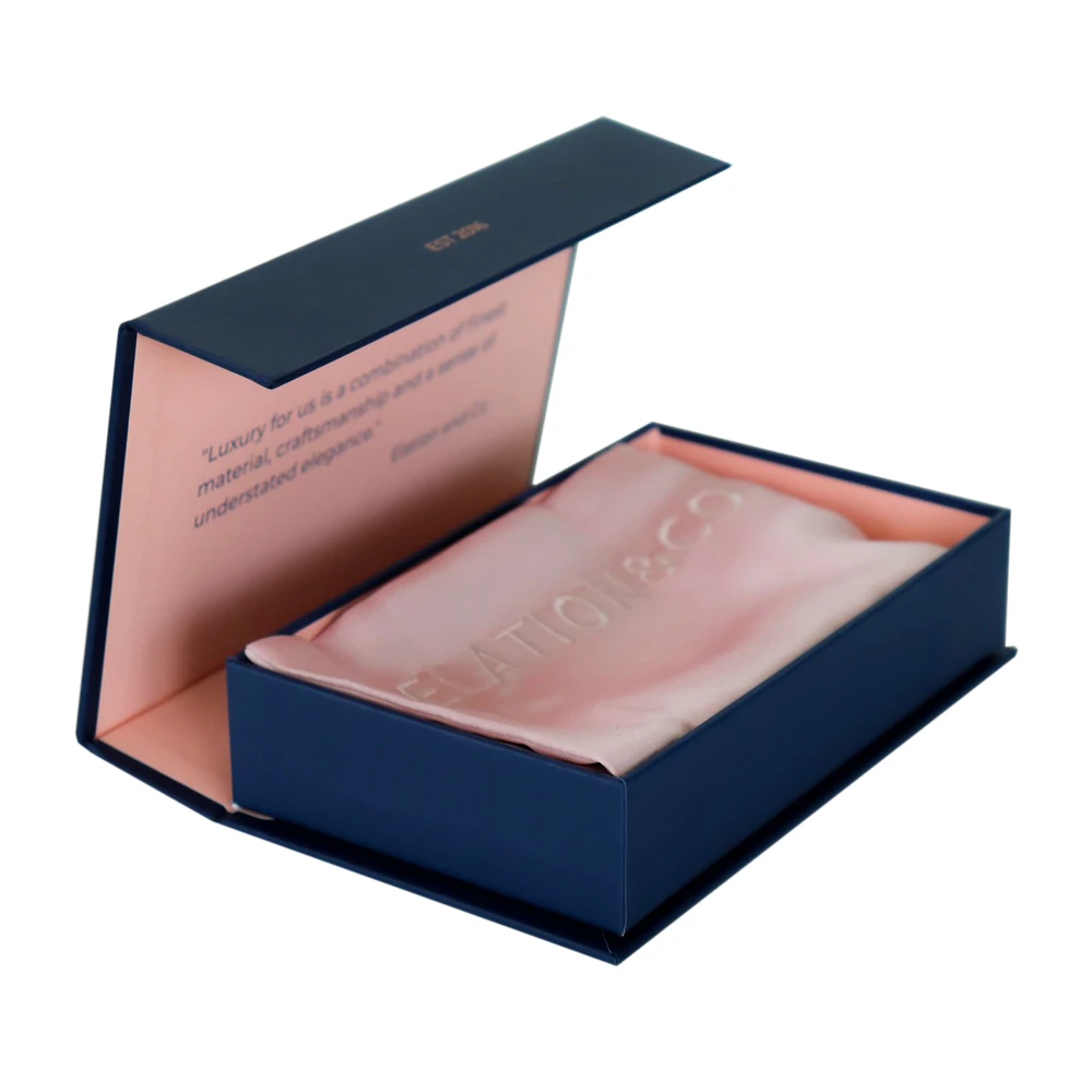 Wholesale custom gift magnetic boxes with silk satin liner
