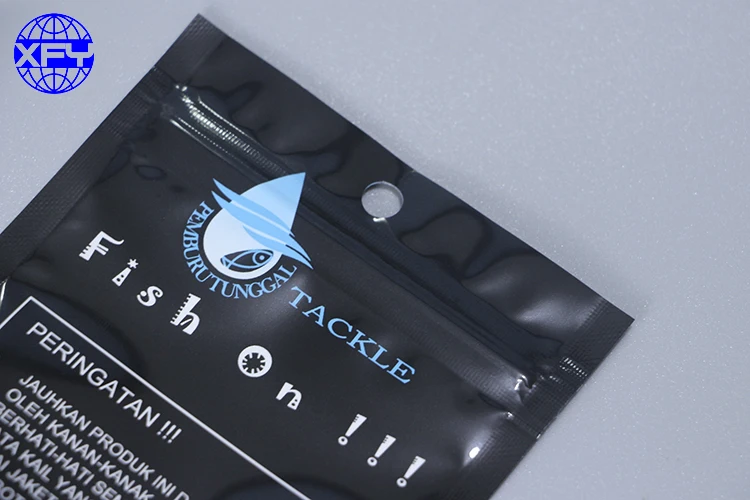 Customized logo Fish Bait Plastic Zip lock Packaging Bag Fishing Lures Customized Package Bag Custom Printed Heat Seal Pouch Bag