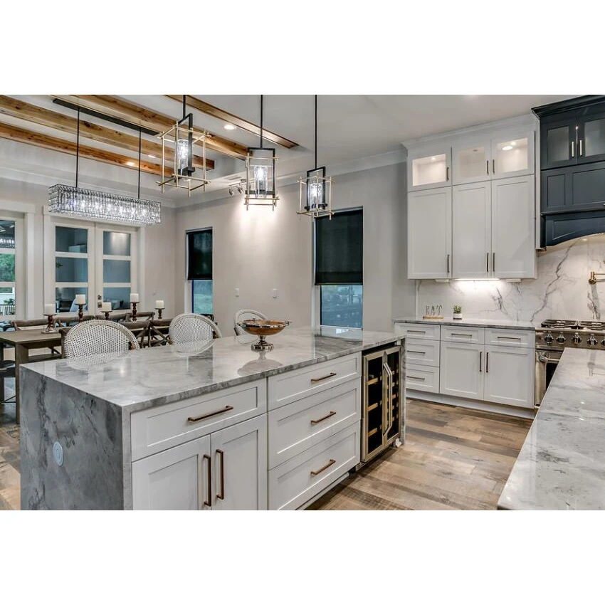 Free Sample Hot Sale Storage PVC  modern custom designs luxury white shaker Kitchen Cabinet With Sink