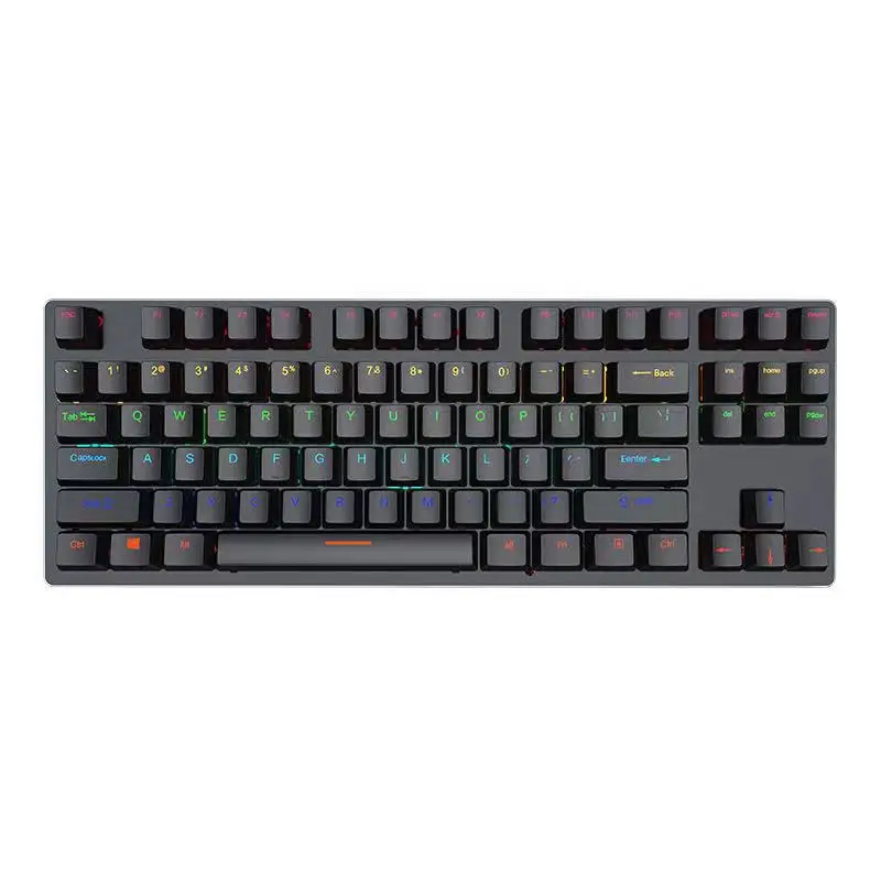 
Factory Direct Mechanical Gamer Mini Keyboard 87 Keys Gaming Wired Laptop Gaming Keyboard For Laptop Dota Desktop Wall Keyboard 