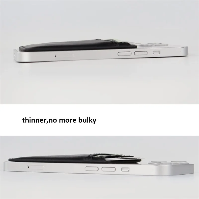 2cards Phone Card Holder,Leather Phone Wallet Adhesive Stick On Credit Card Pocket for Back of Phone Case