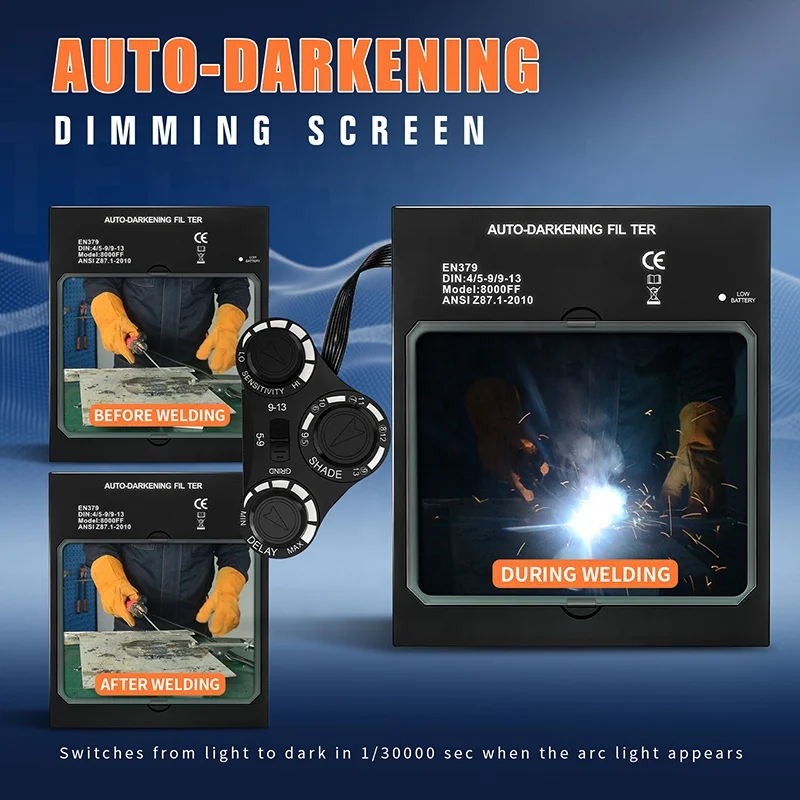 TRQ Arc Welders 100*80 mm Solar Power Test Grinding Function Filter Meets Darkening Filter lens