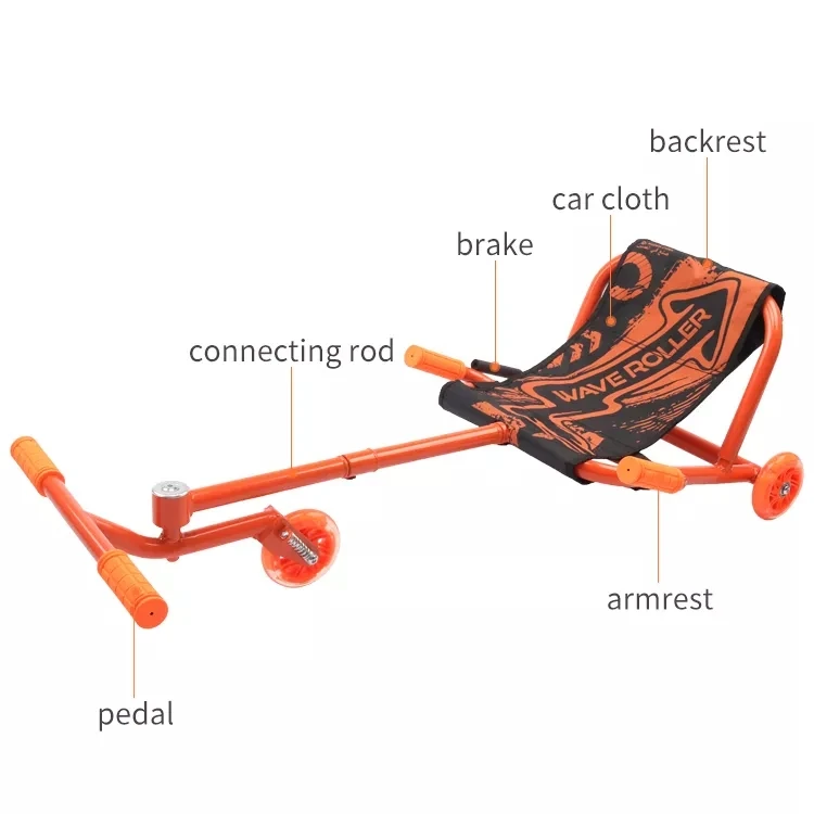 best selling high quality wave roller go-kart 3 wheels ezy wave roller scooter