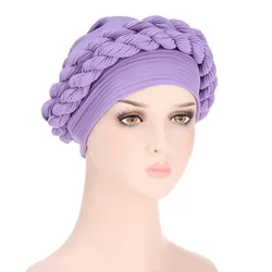 New Style Turban Braid Crumpled Twist Braid Muslim Wholesale Turkish Hijabs Hijab Cap Muslim Malaysia Hijab