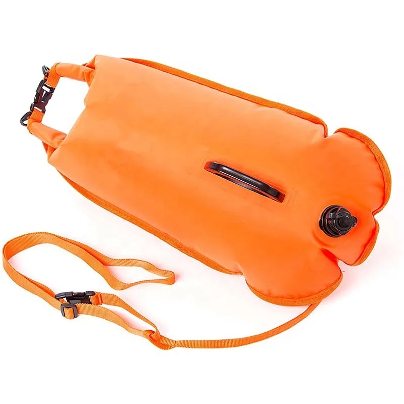 Open Water Swimming 20L Tow Float Dry Bag For Wild Sea Swimming Attached Waist Strap For Adults Swim Buoy