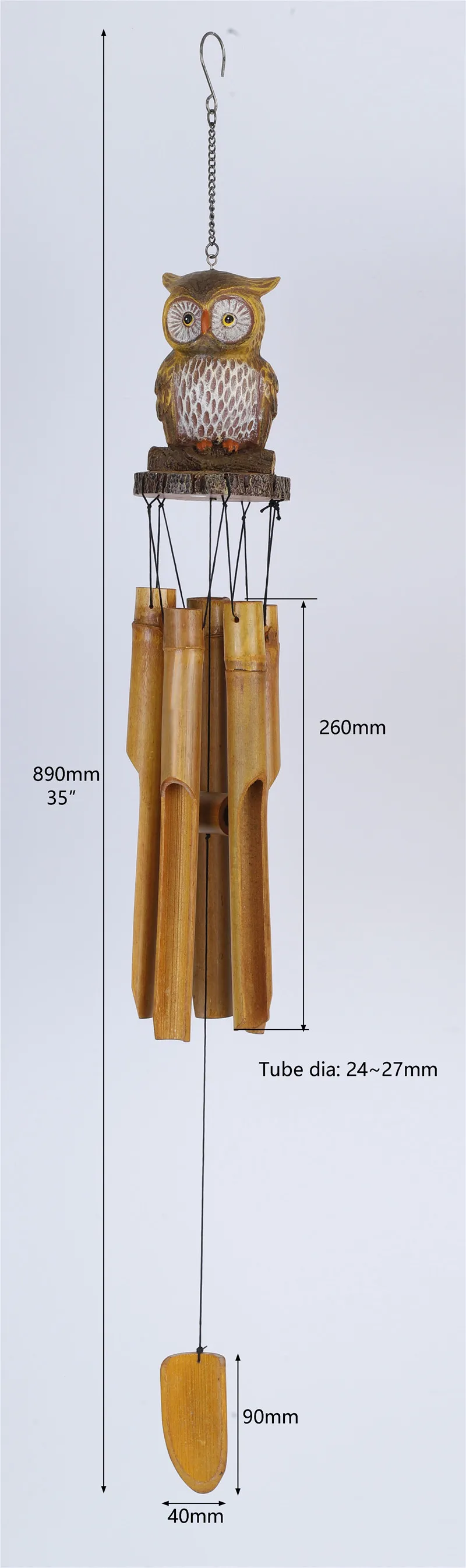 new style outdoor garden Bear decoration resin wind chimes garden ornaments