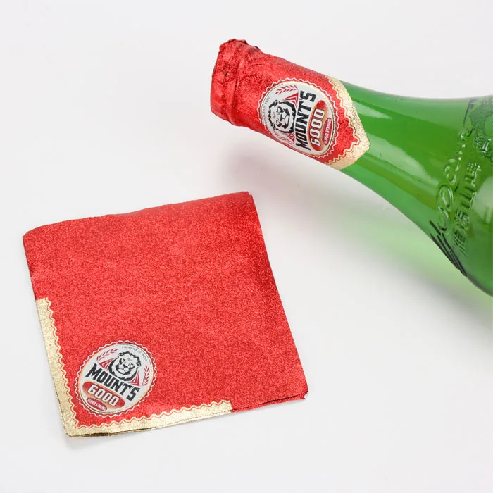 Factory wholesale custom  colorful printed design aluminium foil beer neck sticker labels