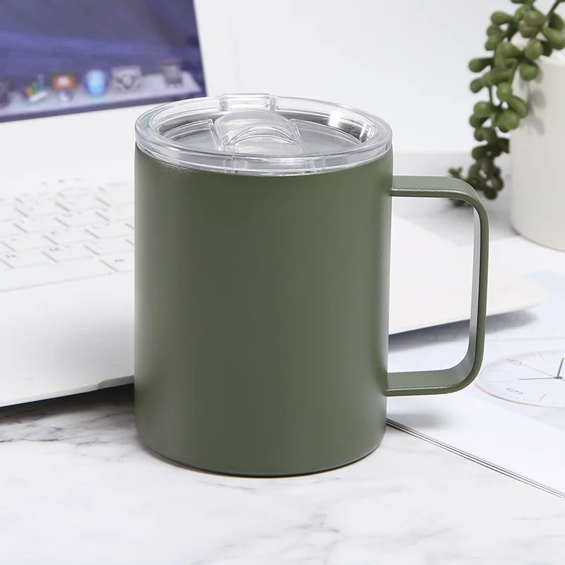 350ml Popular With Handle 304 Stainless Steel Collapsible Silicone Outdoor Sport Hot mugs