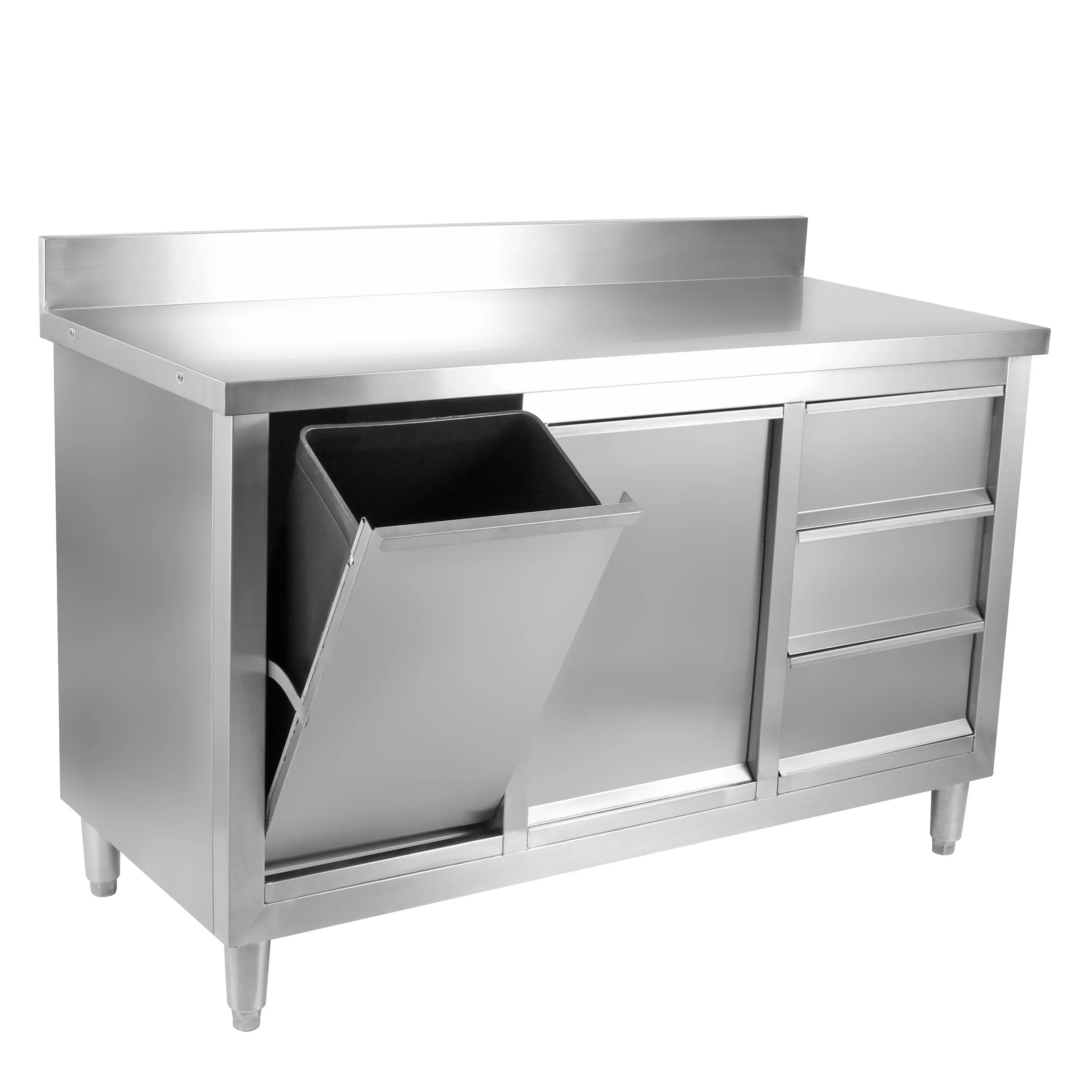 New multi-functional space saving packing stainless steel cupboard for restaurant