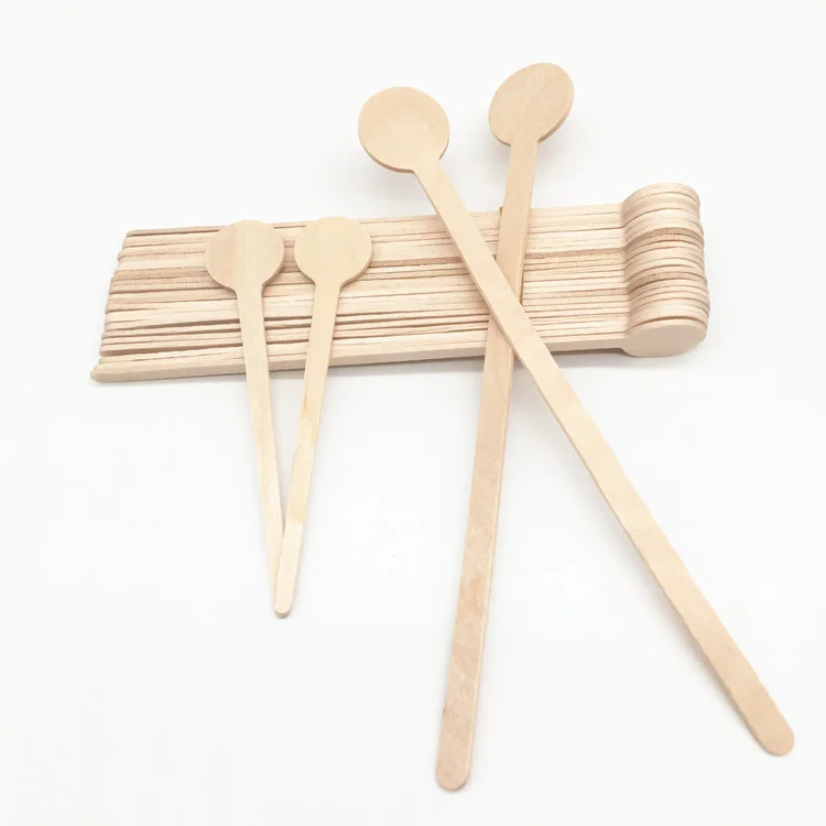 Customized wooden drink stirrers disposable wood tea coffee stirrers stick eco friendly wooden stirrer stirring stick weeding