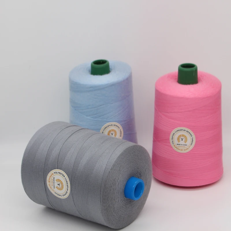 Factory Price Tex24 45s/2 29s/3 Poly Poly Core Spun Polyester China Sewing Thread For Jeans