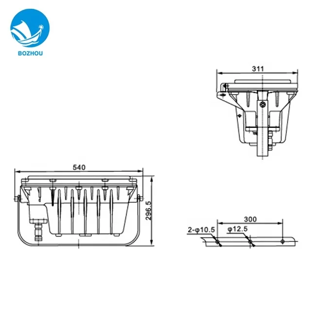 CFT2 250 Вт 400 E40 IP56 вращающийся взрывозащищенный прожектор морской наружный