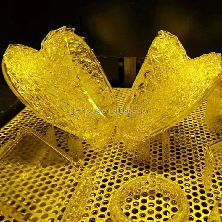 customized flower vase 3D printing prototype CNC clear plastic parts machining clear acrylic cnc machining