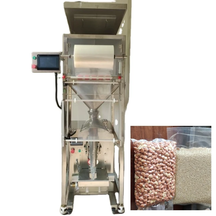 VFFS Automatic vertical 1kg bag brick shape rice packing machine for powder granule spice wheat sugar bean nuts grains