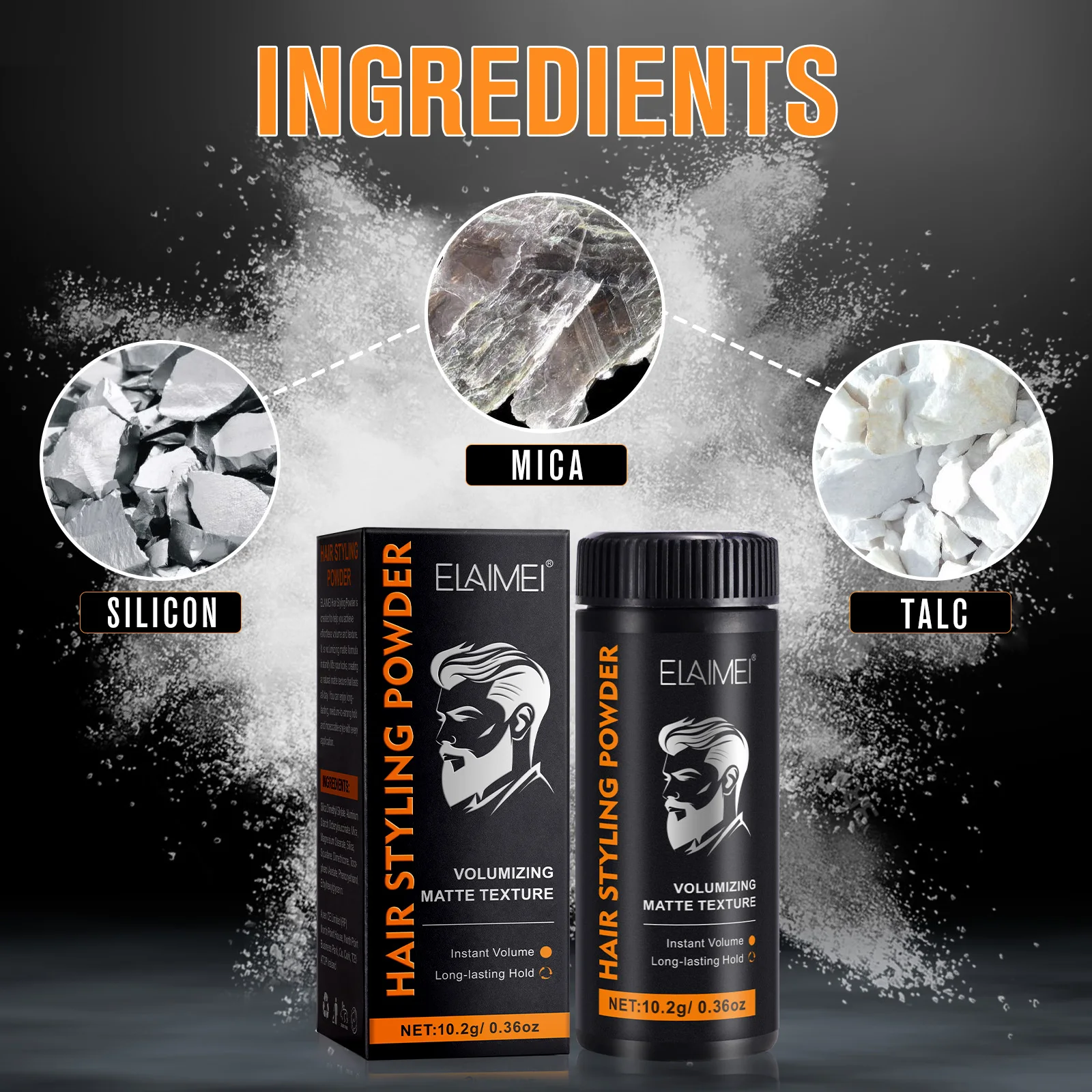 Wholesale New Design Hair Styling Powder Private Label Medium Hold Instant Volume Invisible Hair Texture Powder for Man