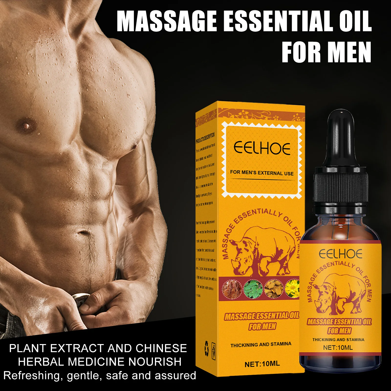 Hot sell Essential Oils Strength Maintenance Massage Care Essential Oil Sports Exercise Sex Body Massage Essential Oils for men
