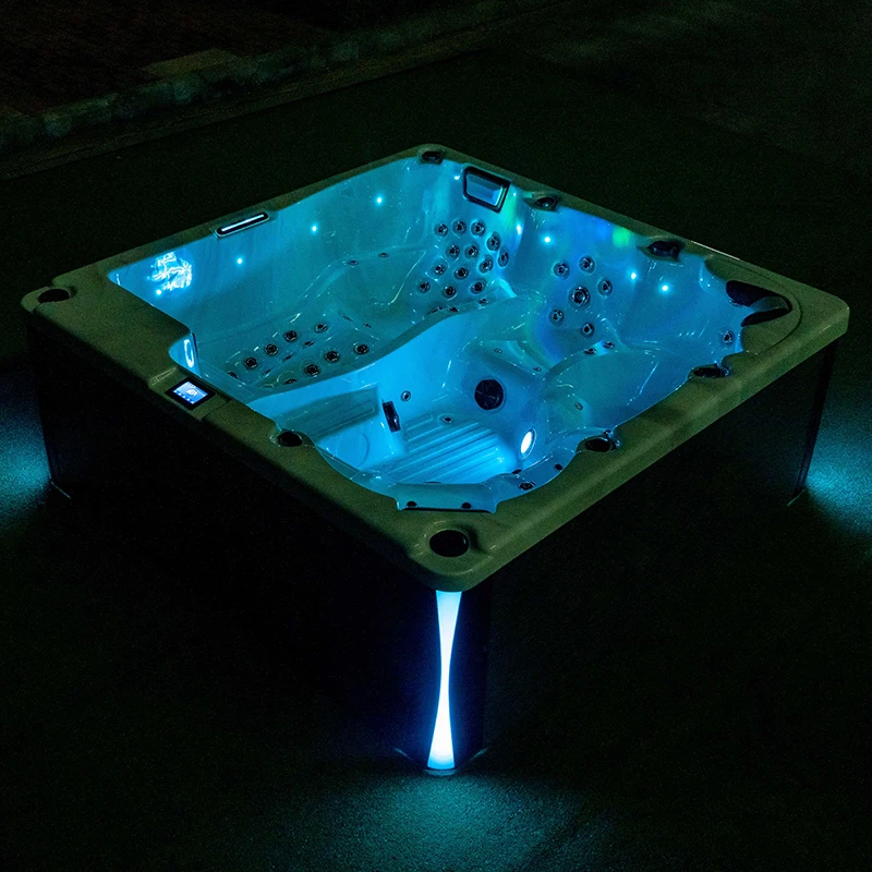 Big size luxury Hot sale 6 person Outdoor hot tub Air Jetted Massage bathtub Deep Soaking Spa Tub for garden