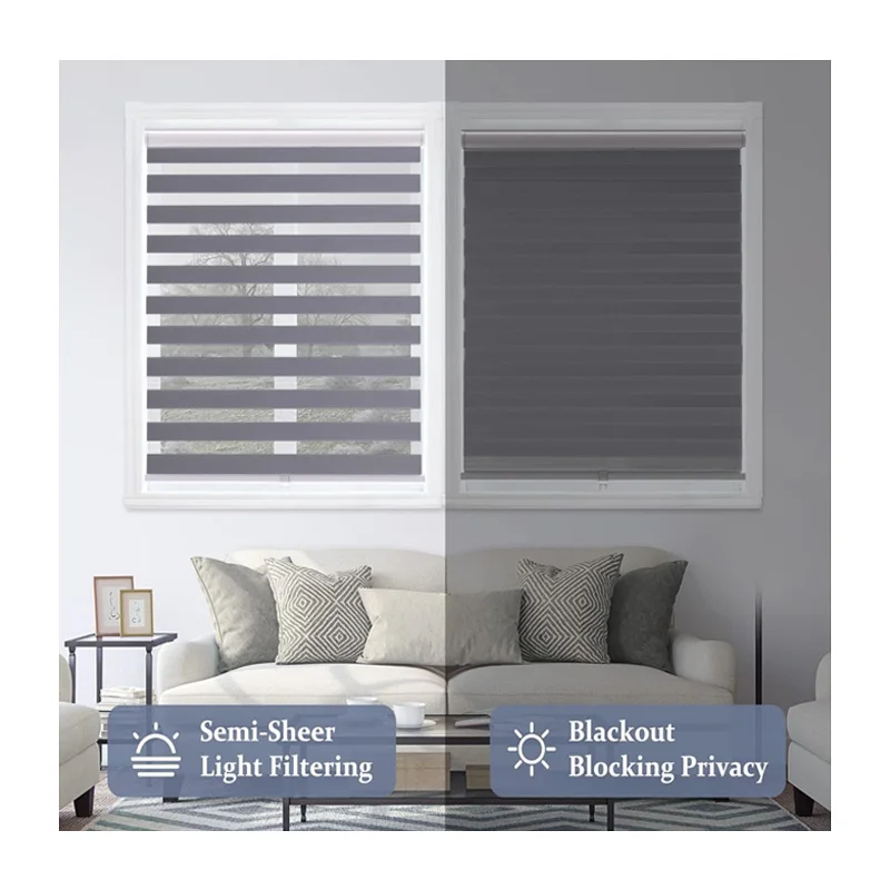 Hotel Zebra Blinds Vertical Smart Light Filtering Wave Zebra Blinds For Hotel