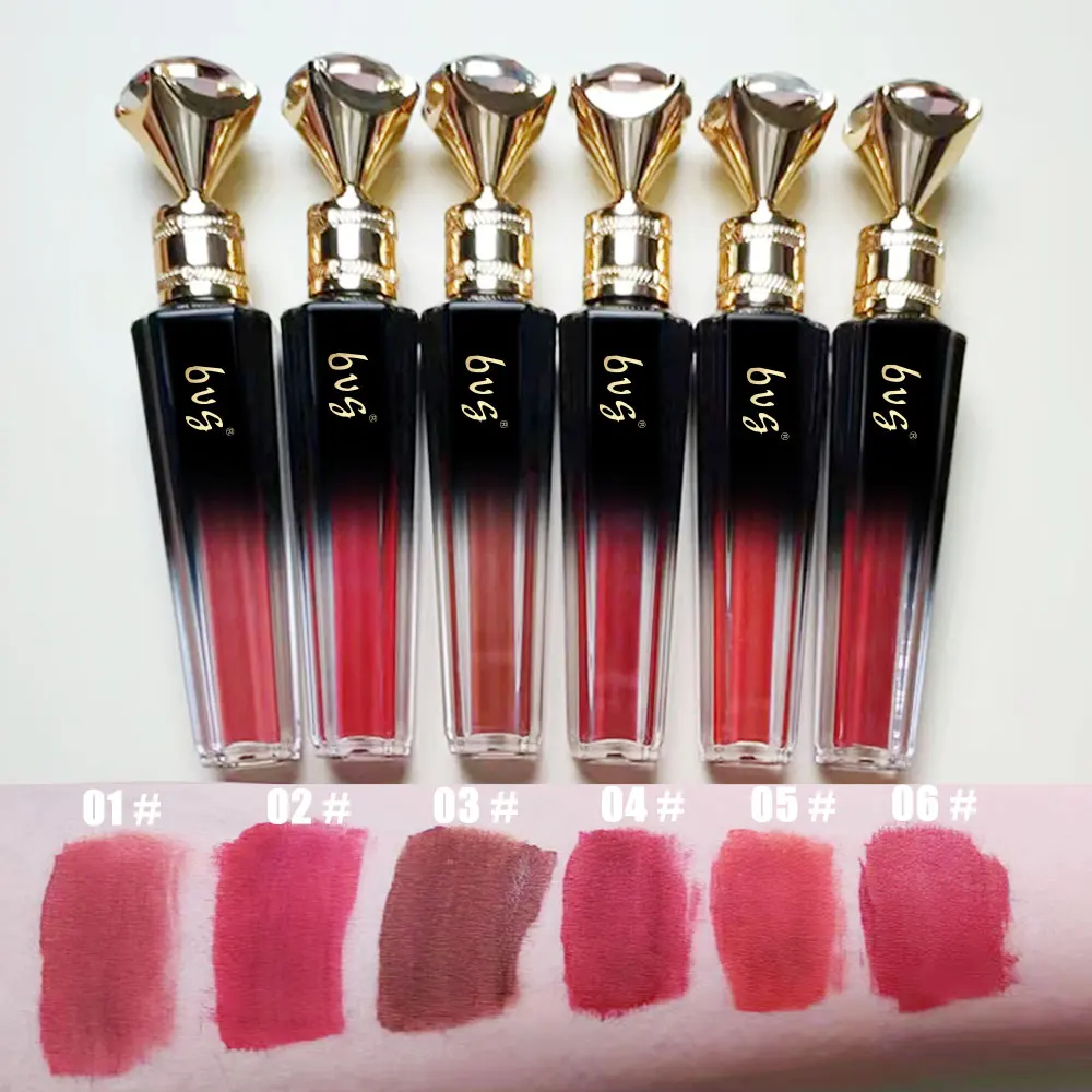 Luxury Diamond  Lip Stick vendors,Matte Liquid Lipstick Private Label Waterproof,High Pigment Non-Sticky Matte Lip Glaze