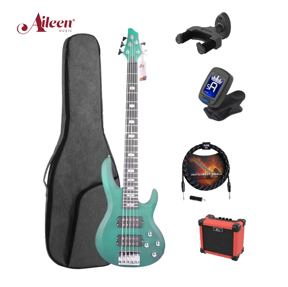 EBS715-1 Black Richlite Fingerboard Wholesale Cheap 5 Steel String Electric Guitar Bass Guitar