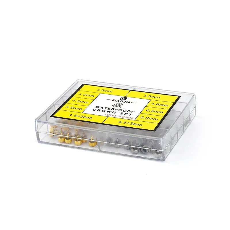 Assorted Watch Crown Parts Replacement Accessories Watch Repairing Tool Kit for Watchmakers and Watch Repairers