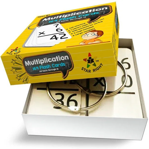 custom printed math educational learning flash cards for kids