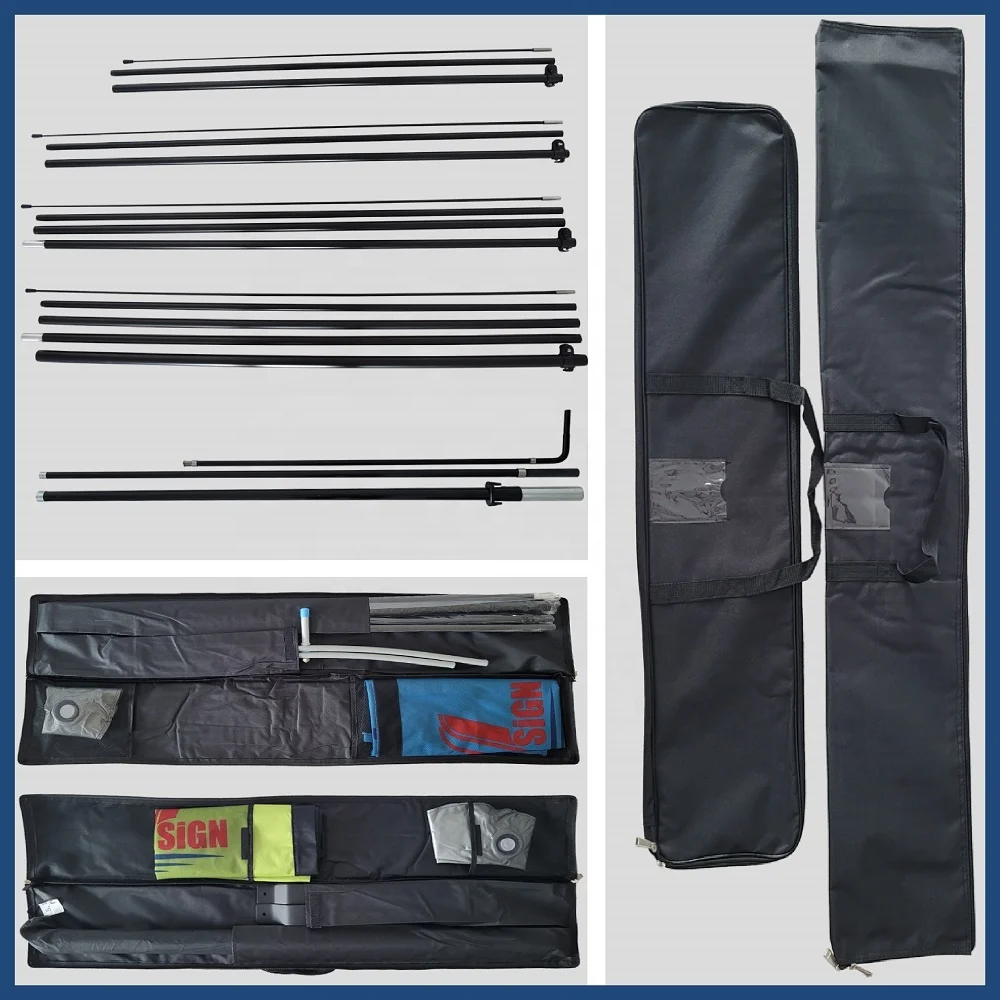 2.7m 3.4m 4.5m 5.5m Knife Flying Flags Outdoor Printed  Beach Flag With Oxford Carry Bag