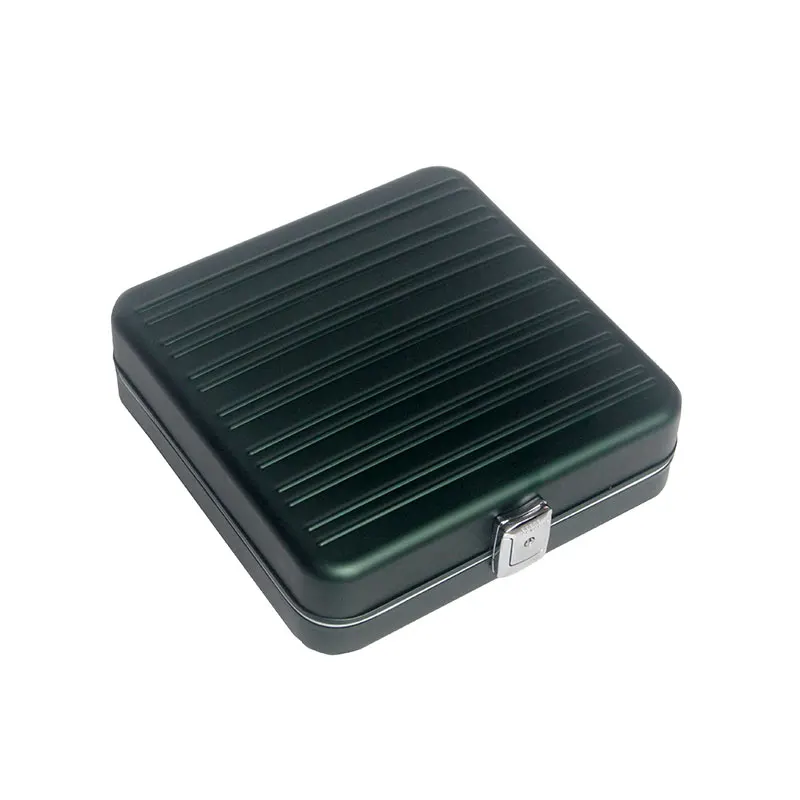 Mini Luxury Watch Holder Dark Green Aluminum Watches Case