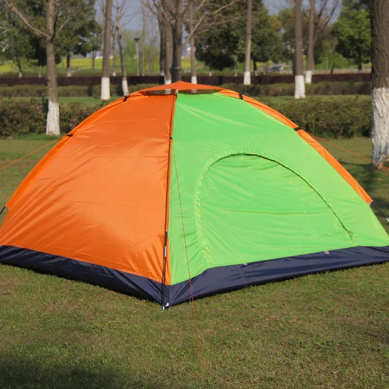 Factory direct sell double outdoor tent hand-built camping tent rainproof thickening sunscreen tent in the wild