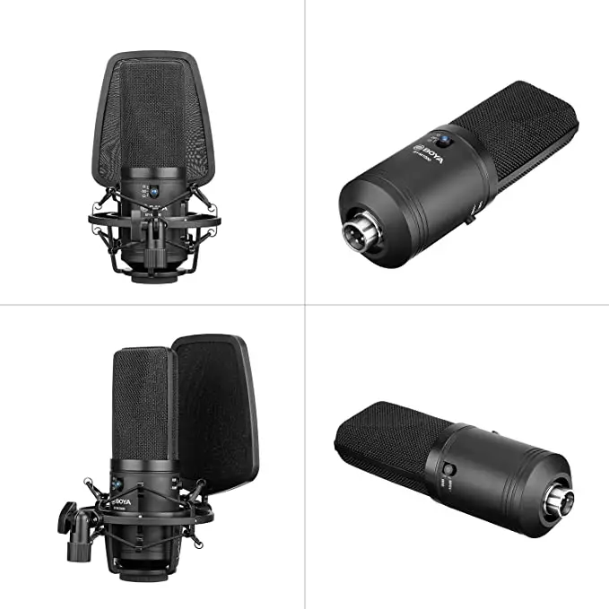 BOYA BY-M1000 Professional Studio Large Diaphragm wired dynamic audio vocal Microfone for Recording songs Broadcast Live Vlog