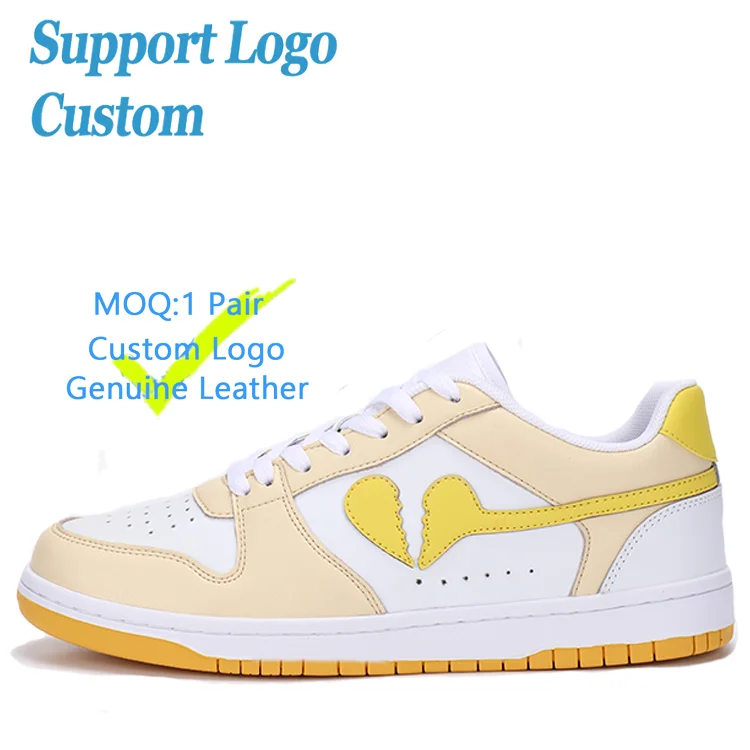 Custom Logo Unisex Brand Shoes Sneakers High Quality Genuine Leather Dunkes Air Af Custom Shoe