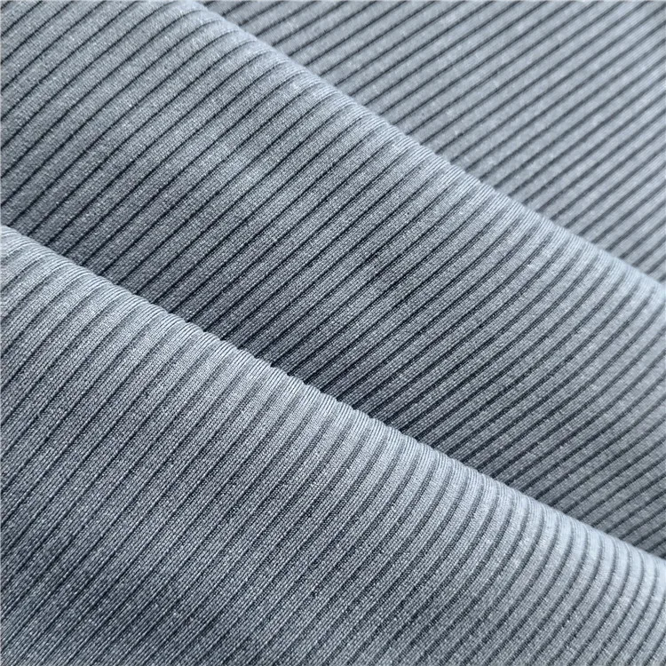 Sale Elastic Thick Colours Polyester Spandex Rib Thread Fabric Garment Swimwear Fabric