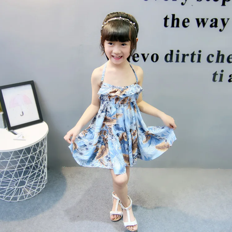 New design 2022 3 year old girls clothes european dress summer children girl sundress elegant casual dresses high quality