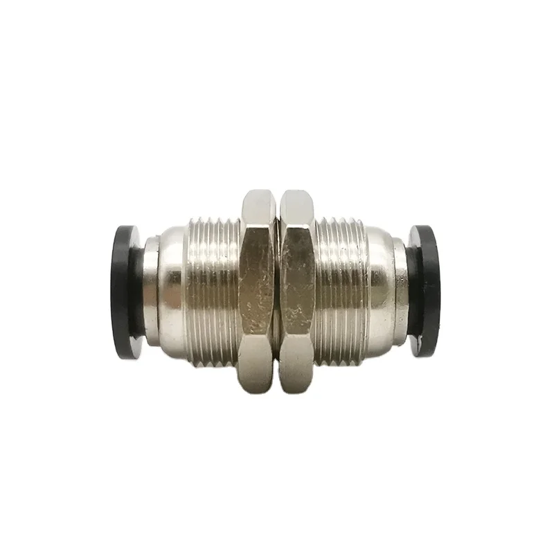 Pneumatic Fittings PM Straight Bulkhead Union Connector 4-12mm OD Hose Plastic Push In Gas Quick Connector Air Fitting