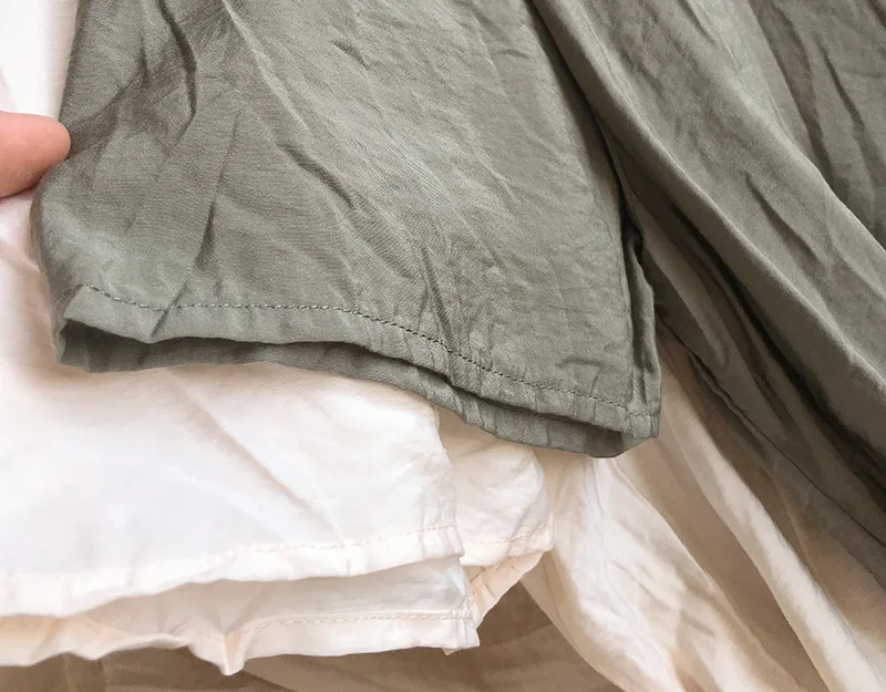 Korean Style Round Neck Solid Color Short Sleeve Dress Classic Cotton Blend Homewear Casual Dress