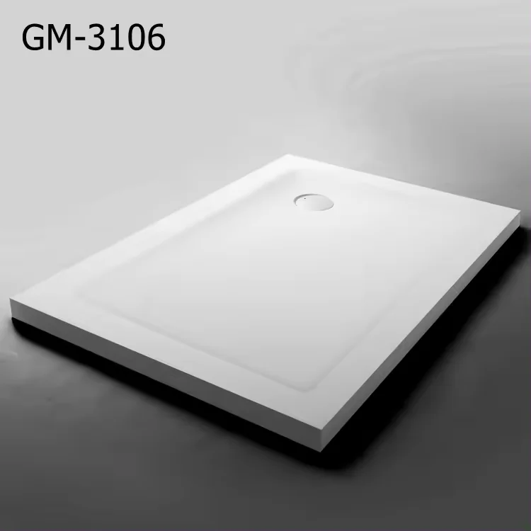 Polymable America High-Class Fiberglass Shower Tray with Drain Homemade Ice Tray Mould for Bathroom OEM Logo Customizable